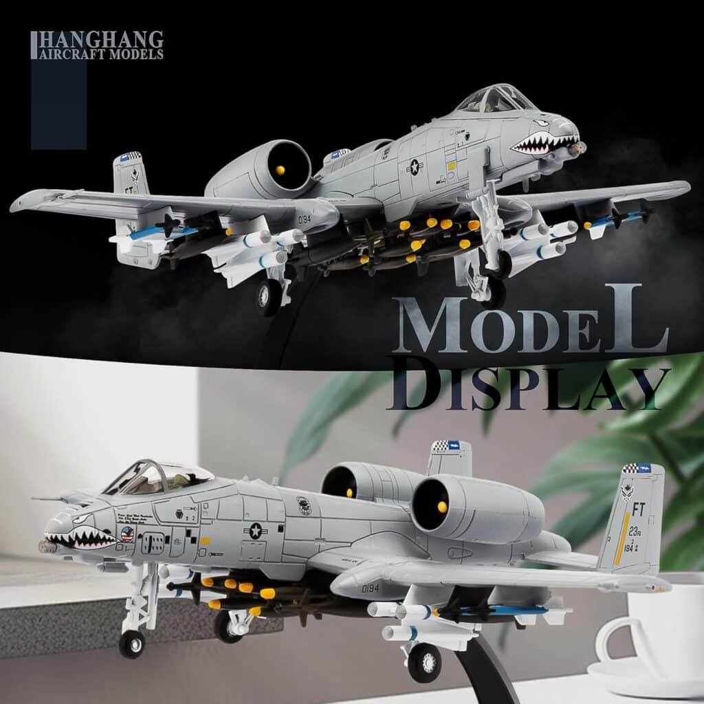 1/100 A-10 Thunderbolt II Warthog Attack Plane（Painted Version） Metal Fighter Military Model Diecast Plane Model for Collection and Displays