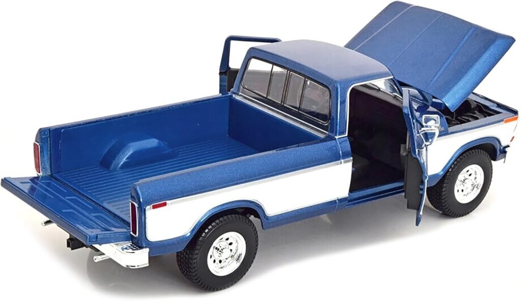 1979 F-150 Ranger Pickup Truck Blue Metallic and Cream Special Edition 1/18 Diecast Model Car 31462BL