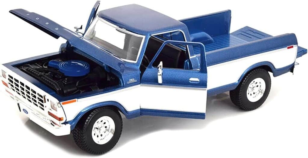 1979 F-150 Ranger Pickup Truck Blue Metallic and Cream Special Edition 1/18 Diecast Model Car 31462BL