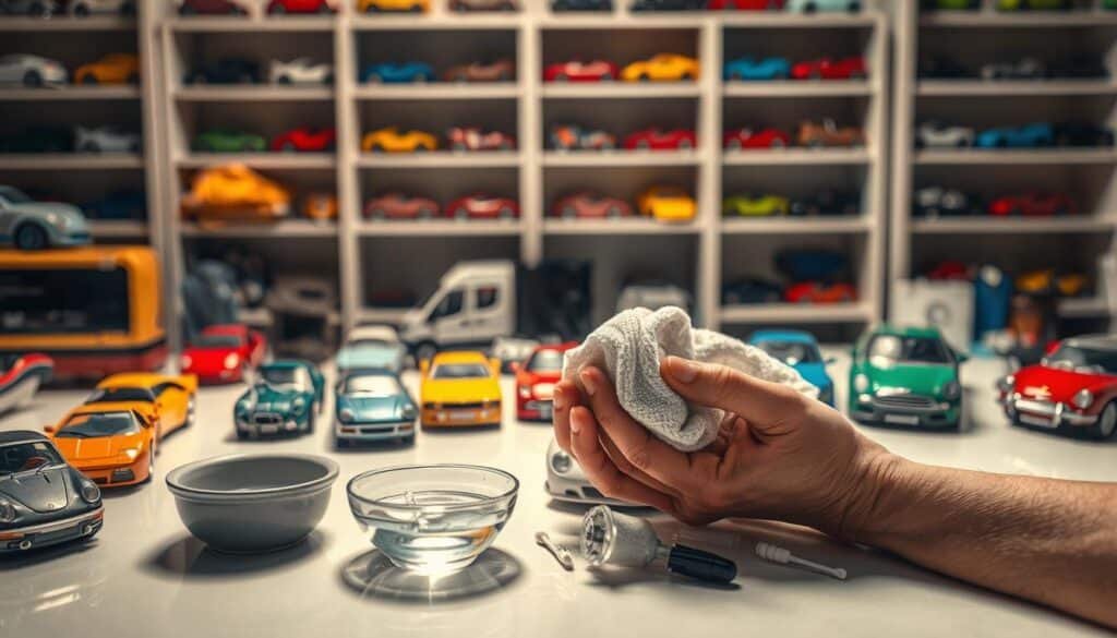 Cleaning diecast models