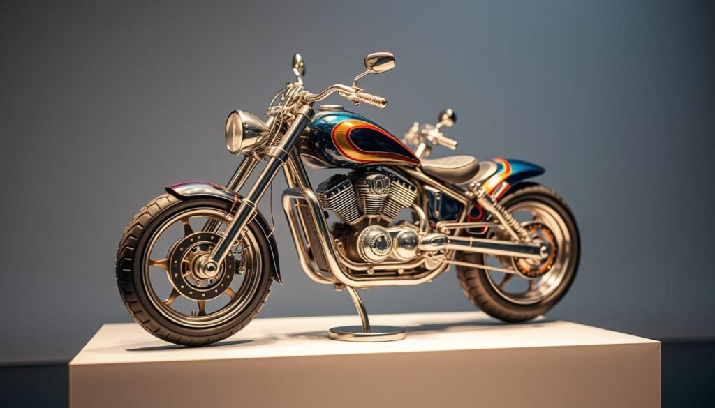 Detailed moto sculptures