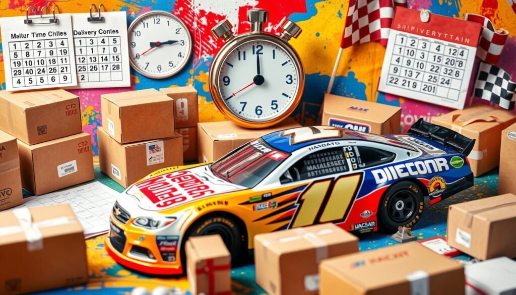 NASCAR diecast shipping duration