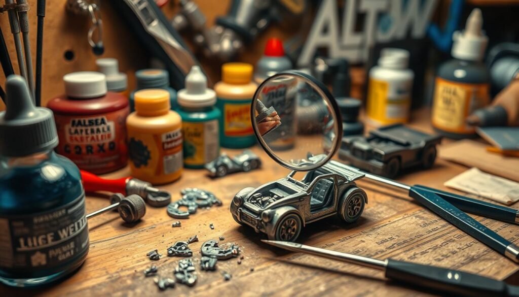 Repairing broken diecast parts