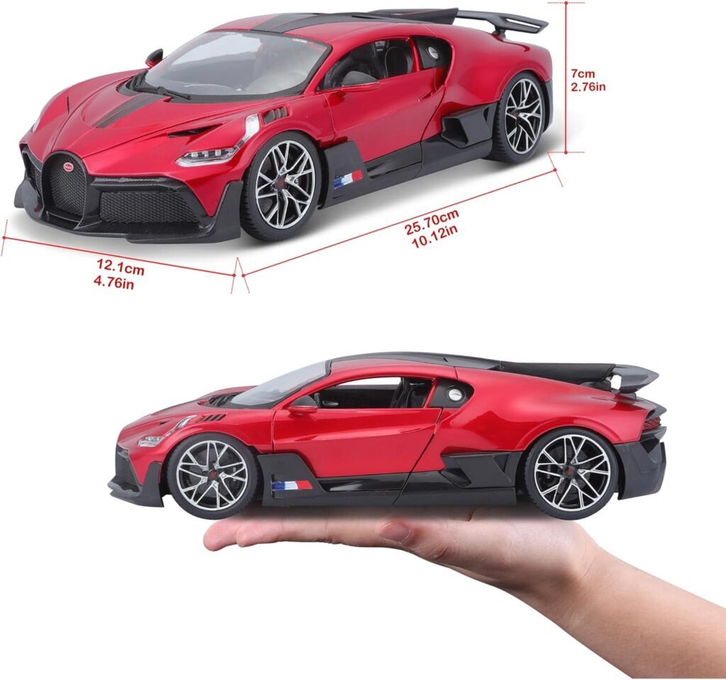 Bburago Bugatti Divo 1/18 Diecast Model Car 11045 Red, (18-11045MTRD)