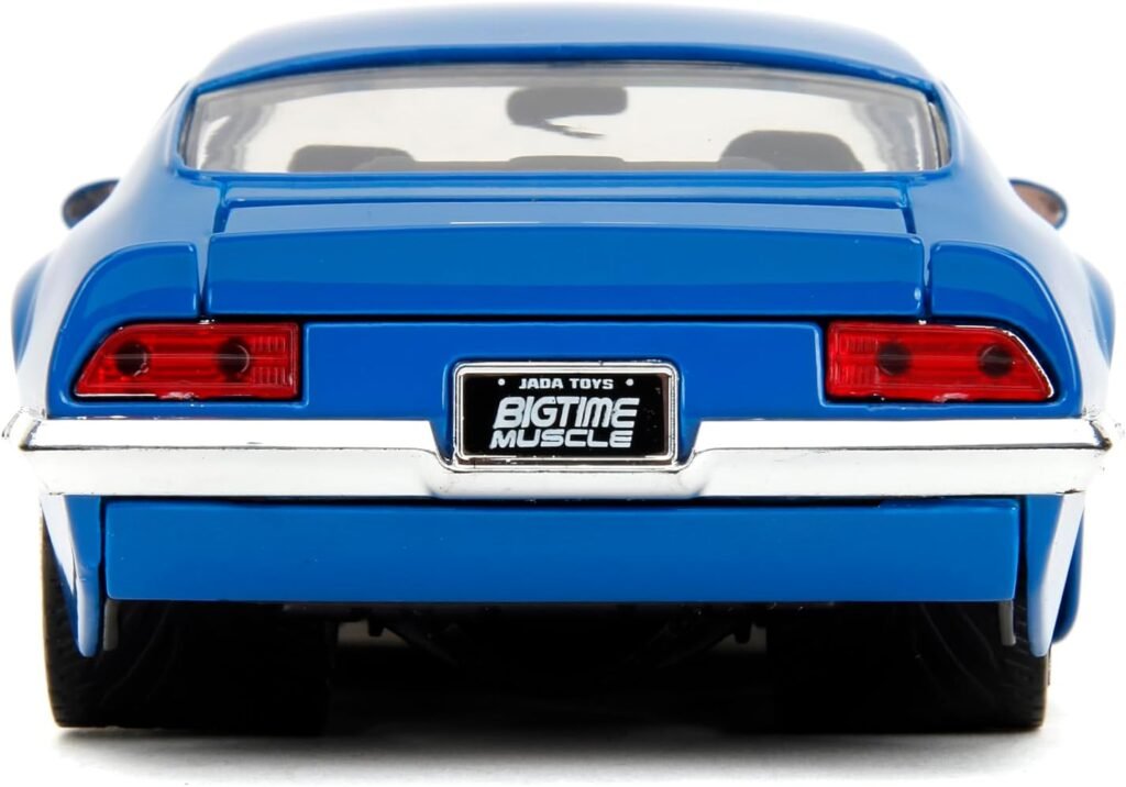 Big Time Muscle Chevron 1:24 1972 Pontiac Firebird Die-Cast Car, Toys for Kids and Adults(Blue)