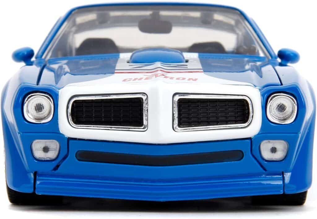 Big Time Muscle Chevron 1:24 1972 Pontiac Firebird Die-Cast Car, Toys for Kids and Adults(Blue)