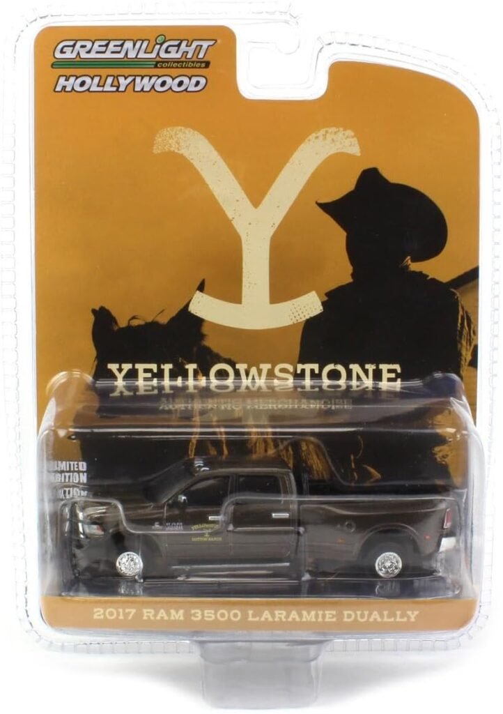 Collectibles Greenlight 44980-F Yellowstone 2018-Current TV Series - John Dutton’s 2017 Ram 3500 Laramie Dually - Yellowstone Dutton Ranch 1:64 Scale Diecast