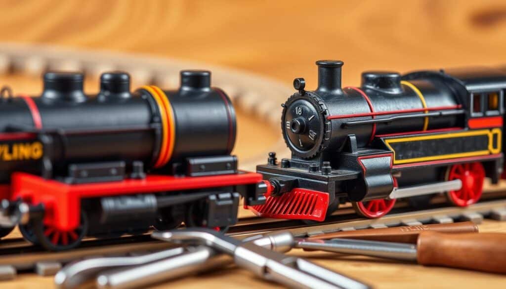 connecting train cars