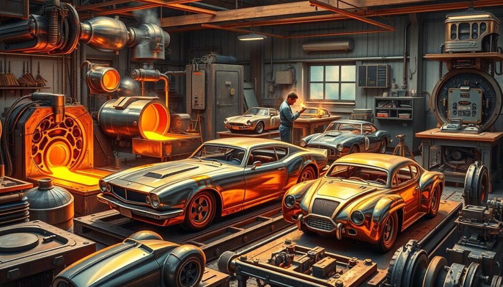 die-casting metal cars process