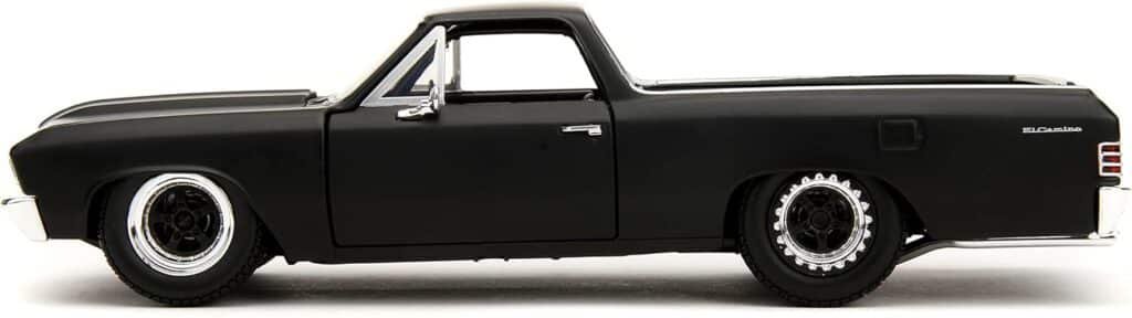 Fast  Furious Fast X 1:24 1967 Chevy El Camino Die-Cast Car, Toys for Kids and Adults,Black