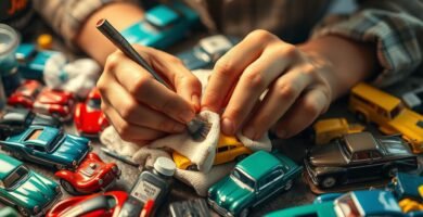 how to clean diecast cars