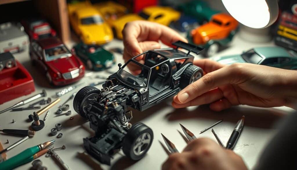 how to disassemble diecast models