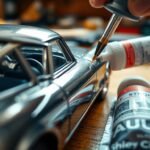 how to glue diecast metal