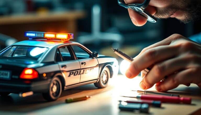 how to install police lights on diecast