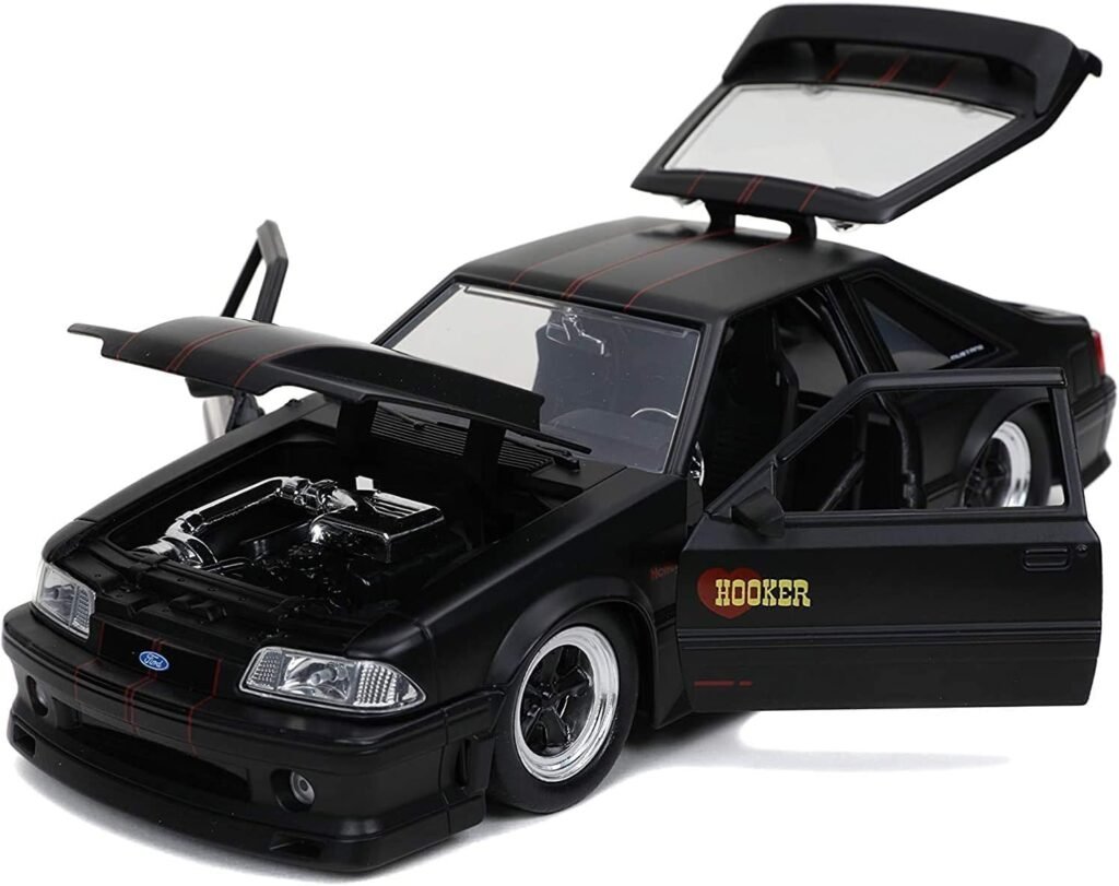 Jada Toys Bigtime Muscle 1:24 1989 Ford Mustang GT Die-cast Car Black, Toys for Kids and Adults