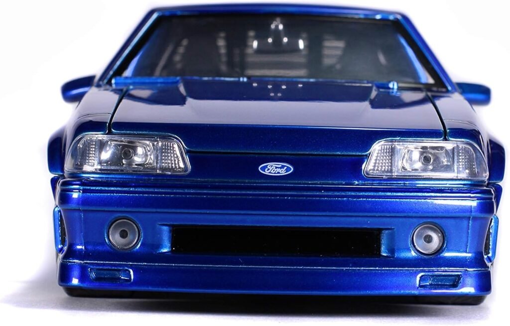 Jada Toys Bigtime Muscle 1:24 1989 Ford Mustang GT Die-cast Car Blue, Toys for Kids and Adults