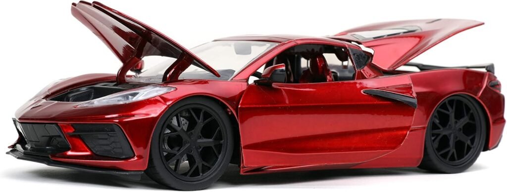 Jada Toys Bigtime Muscle 1:24 2020 Chevy Corvette Stingray Die-cast Car Candy Red, Toys for Kids and Adults