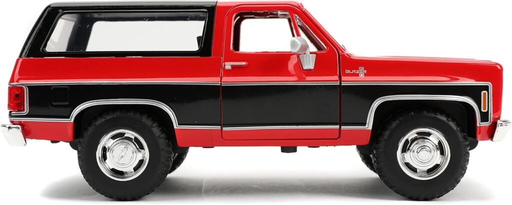 Jada Toys Just Trucks 1:24 1980 Chevrolet Blazer K5 Die-cast Car Red/Black, Toys for Kids and Adults