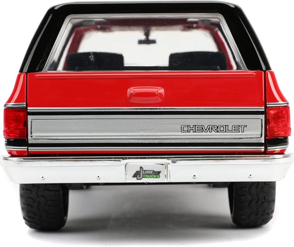 Jada Toys Just Trucks 1:24 1980 Chevrolet Blazer K5 Die-cast Car Red/Black, Toys for Kids and Adults