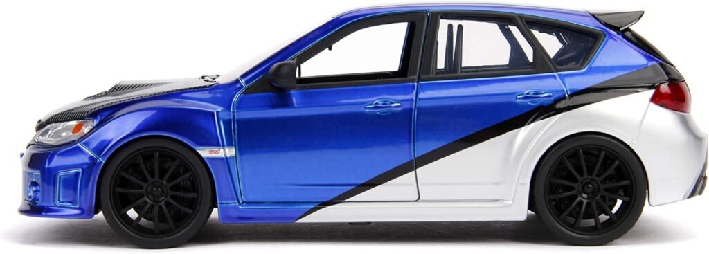 Jada Toys Rubber Tires 1:24 Fast  Furious - Brians Subaru Impreza WRX STI, Blue (99514)