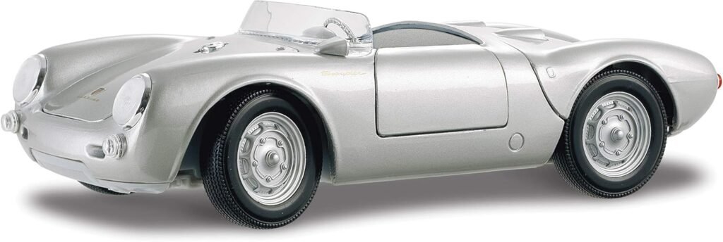 Maisto 1:18 Scale Porsche 550A Spyder Diecast Vehicle, Silver