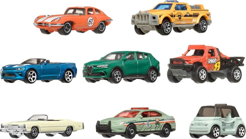 Matchbox Toy Cars or Trucks 20-Pack, Variety Set of 20 Die-Cast 1:64 Scale Cars, Buses, Fire, Construction or Police Vehicles (Styles May Vary)