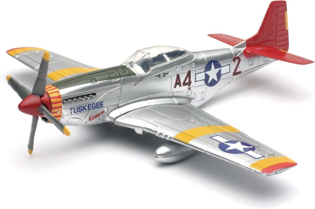 New Ray World War II Replica Fighter Air Planes ClassicAircraft P-51D Red Tails 1:48