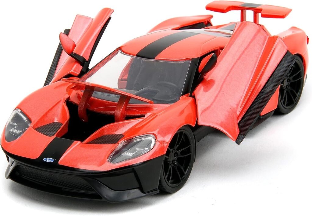 Pink Slips 1:24 W1 2017 Ford GT Die-Cast Car, Toys for Kids and Adults(Metallic Salmon)