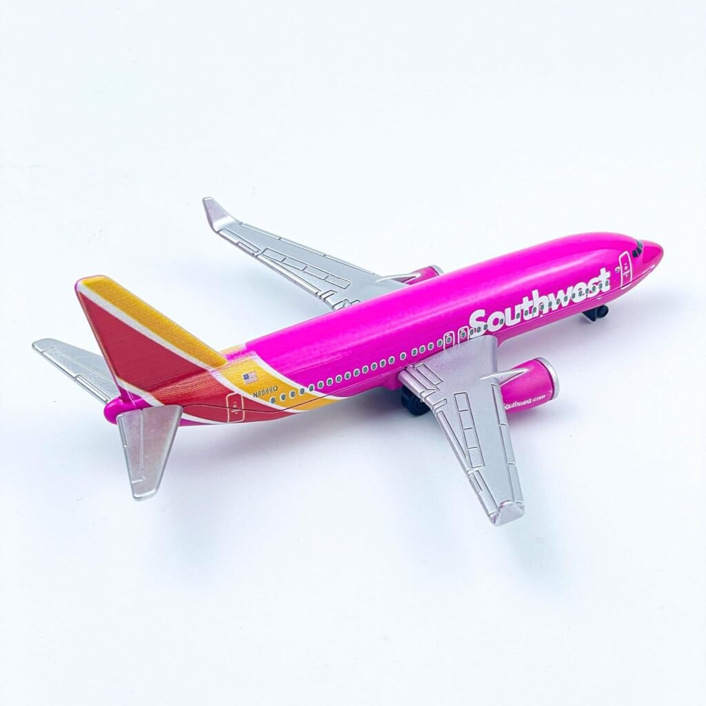 Southwest Airplane Model, Pink Aircraft Livery, Die-cast Metal Model Planes with Plastic Parts, Suitable for Collection and Gifts