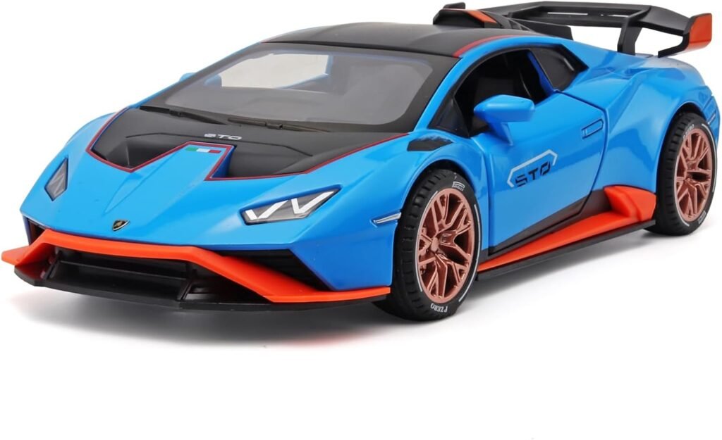 Toy Cars Lambo Huracan STO Model Cars,1/24 Race Car Toys Die Cast Metal Toy Cars,Pull Back Big Toy Cars with Light and Sound,Collectible Cars Diecast Model Cars,Toy Cars for Boys Age 4-7