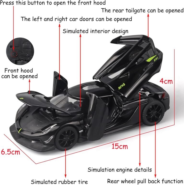 Toy Cars Model Jesko Black Alloy Review