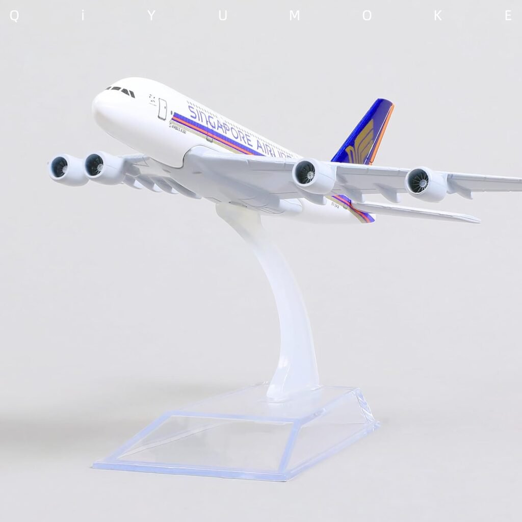 1/400 A380 Model Plane for Fedex Diecast Metal Airplane Model kit for Airbus A380 (5.5-inch L) with Display Plane Stand for Adults Airplane Toy Aviation Gift or Desktop Collection