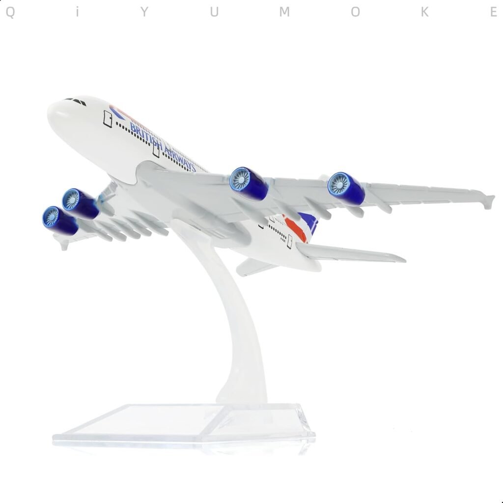 1/400 A380 Model Plane for Fedex Diecast Metal Airplane Model kit for Airbus A380 (5.5-inch L) with Display Plane Stand for Adults Airplane Toy Aviation Gift or Desktop Collection