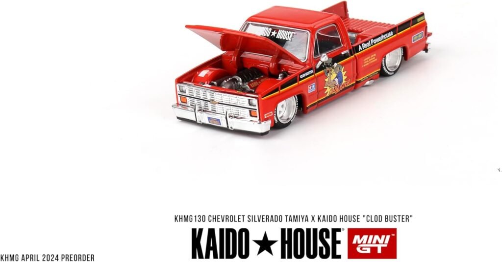 1:64 Scale Diecast Model Car Compatible with Chevrolet Silverado Tamiya x Kaido House “CLOD Buster” Orange Limited Edition by Kaido House KHMG130