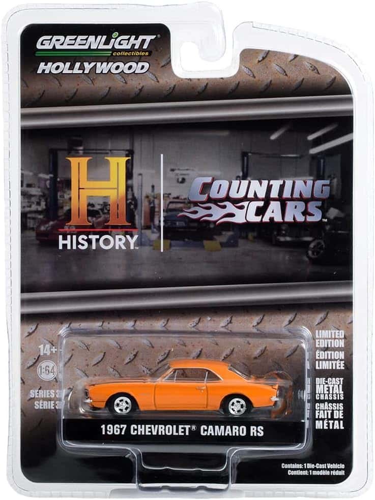 1967 Chevy Camaro RS, Counting Cars - Greenlight 44970F/48-1/64 Scale Diecast Model Car