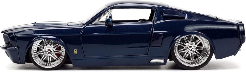 1967 Shelby GT500 Dark Blue Metallic with White Stripes Bigtime Muscle Series 1/24 Diecast Model Car by Jada 33865