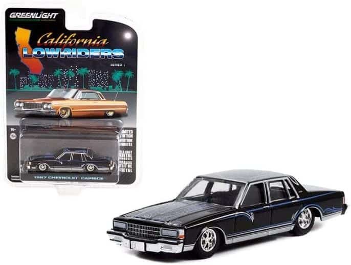 1987 Chevy Caprice, Custom Black - Greenlight 63010D/48-1/64 Scale Diecast Model Toy Car