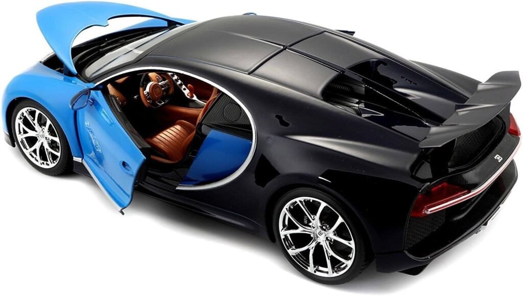 2016 Bugatti Chiron Blue 1/18 Diecast Model Car , unisex