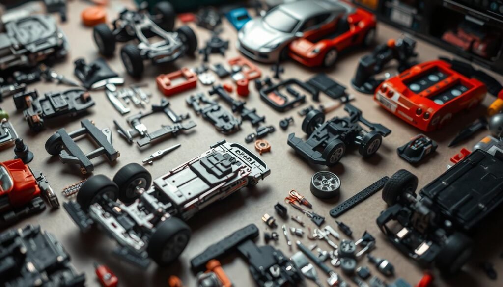 Diecast model components