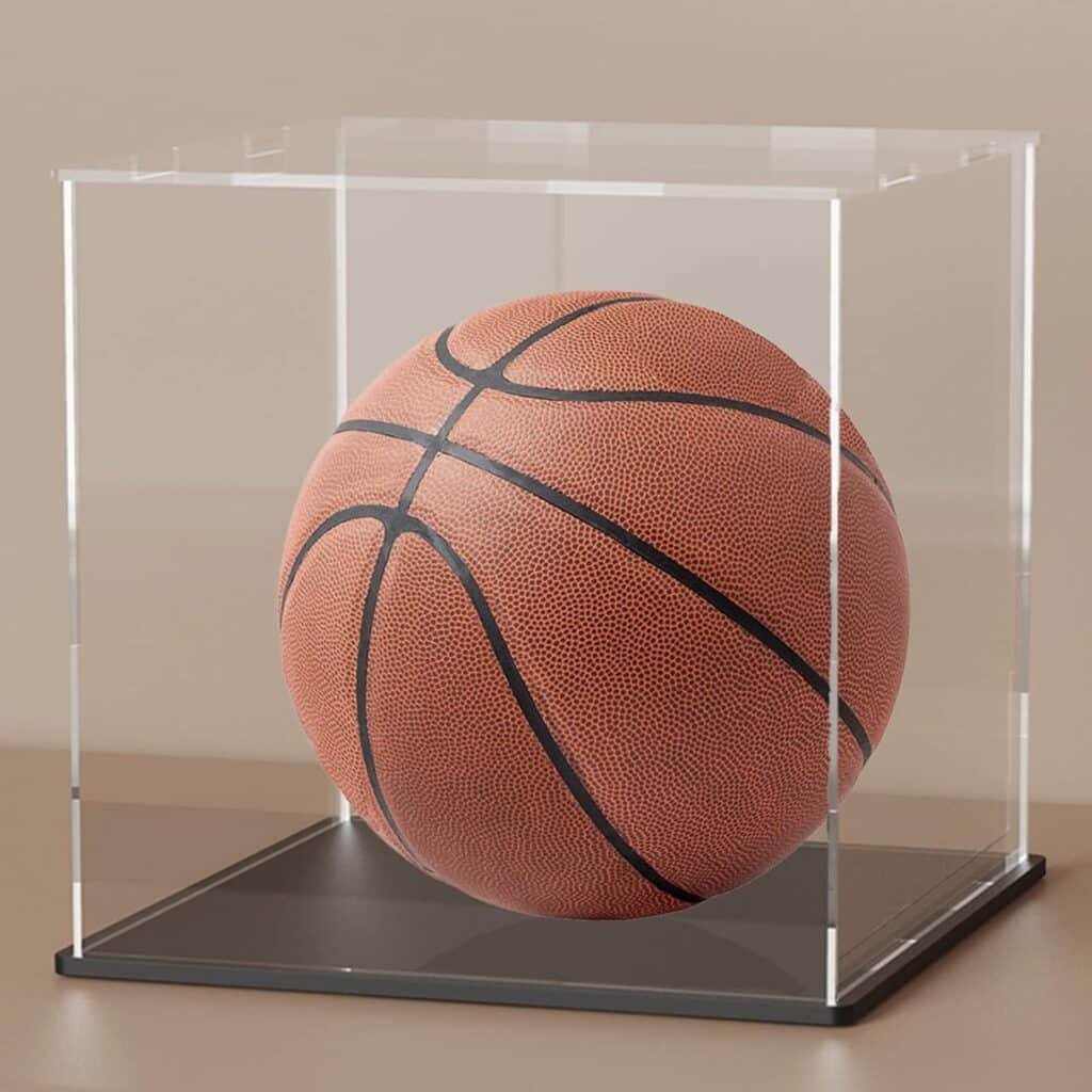 Acrylic Display Case, 13x6.7x6.3 Inch Cube Acrylic Boxes for Display, Clear Display Cases with Matte Black Base and Lid for 1:18 Scale Diecast Model Car