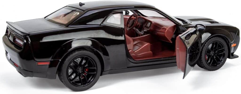 All Star Toys 2018 Dodge Challenger SRT Hellcat Widebody Black with Red Interior 1/24 Diecast Model Motormax 79350 Exclusive Edition