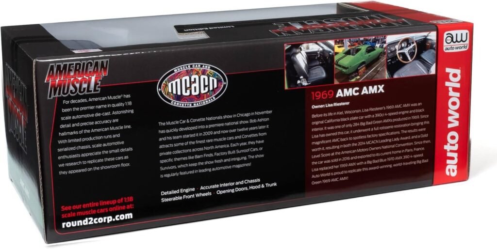 American Muscle 1969 AMC AMX Hardtop 1:18 Scale Diecast