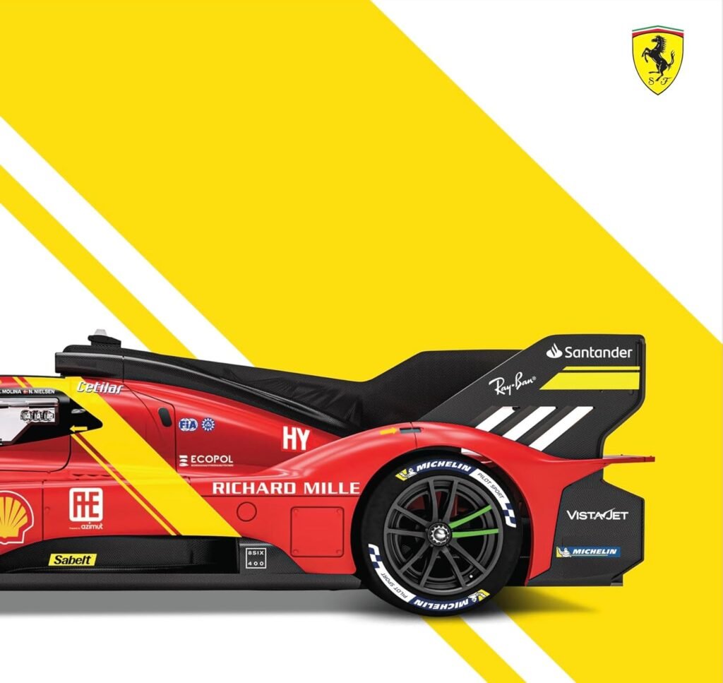 Bburago - 1/18 Ferrari Racing - 499P LMH 2023#51 - Red - New 2024: Metallic Replica - Detailed Interior - Opening Doors and Hood to Scale 1:18 - Winner of The 24h of Le Mans 2023