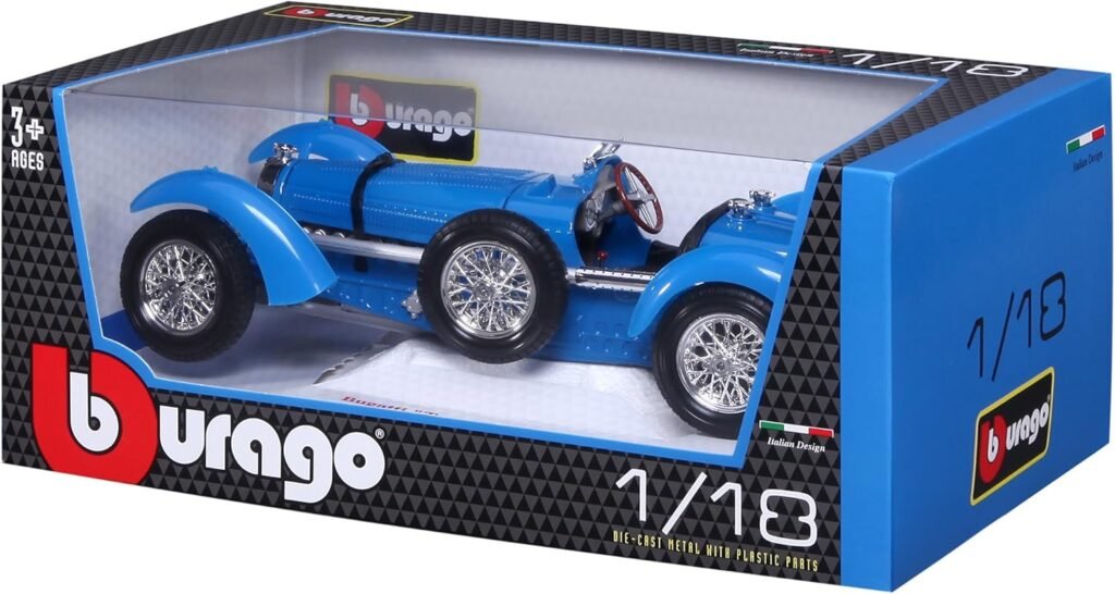 Bburago 1:18 Scale Bugatti Type 59 Diecast Vehicle (Colors May Vary)