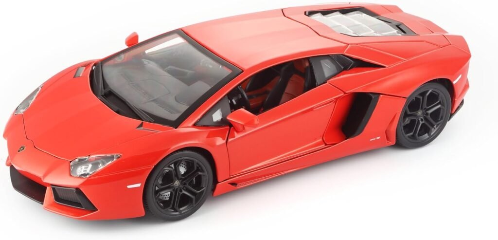 Bburago 18-11033MTOR Burago 1/18 Scale Diecast - 18-11033 Lamborghini Aventador LP 700-4 Orange, Multicolor