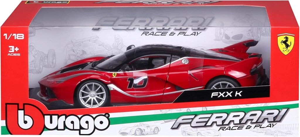 Bburago B18-16010 Ferrari FXX-K Diecast Model Kit, Red, 1:18 Scale