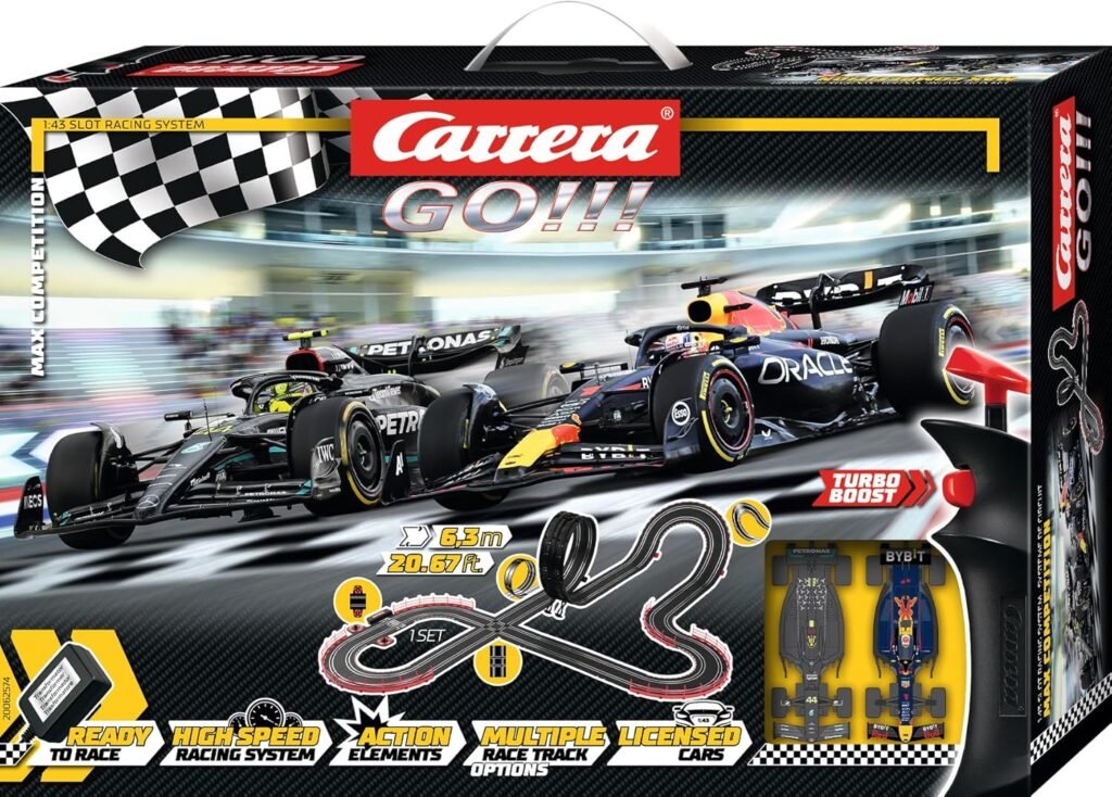 Carrera GO Electric Powered Slot Car Racing Kids Toy Race Track Set 1:43 Scale, NASCAR Talladega Competition