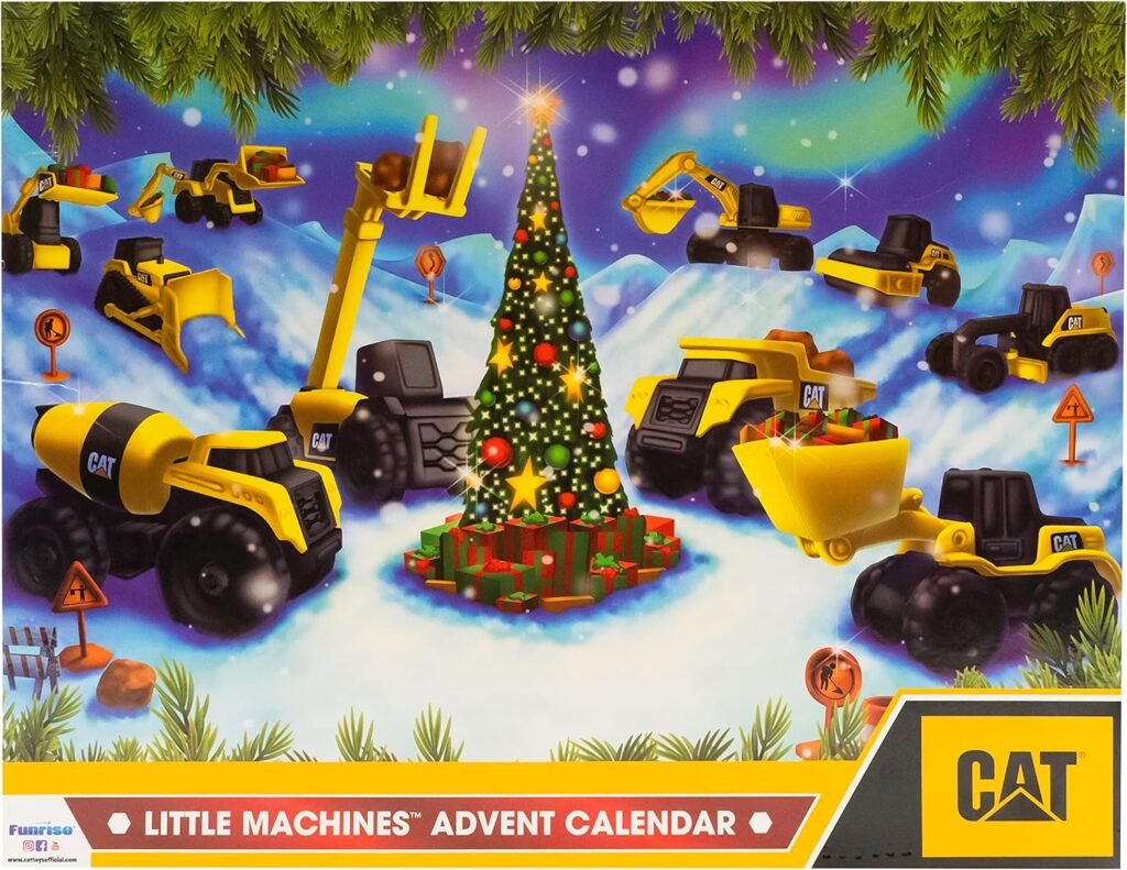 CAT Construction Toys, Little Machines Mega Set, 40-Piece Yellow Vehicles and Construction Site Accessories, Includes Dump Truck, Crane, Excavator, Bulldozer and more, for Kids and Toddlers Ages 3+