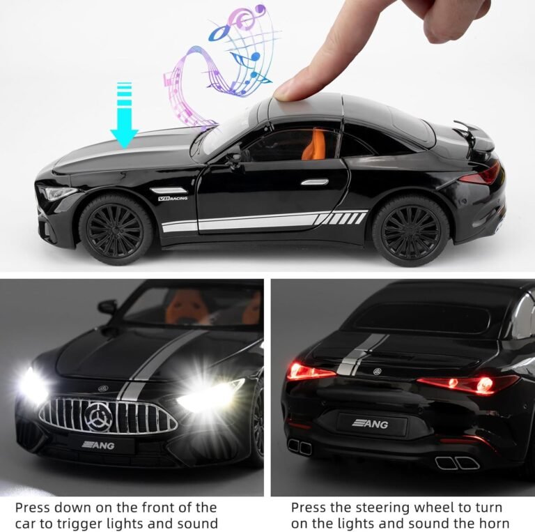 Compatible for 1/24 Scale Collectible Benz SL63 AMG Diecast Model Car Review