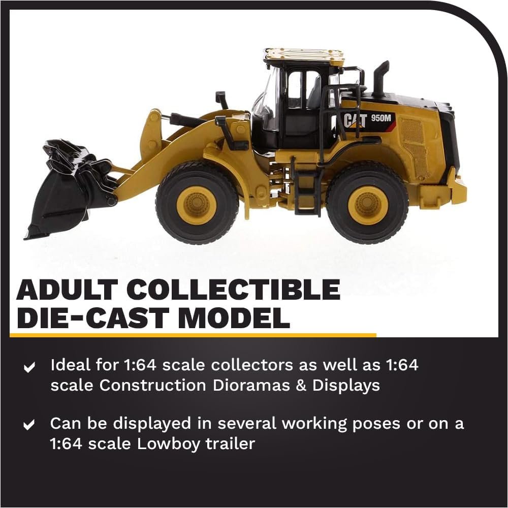 Diecast Masters 1:64 Caterpillar 950M Wheel Loader, Play  Collect Series Cat Trucks  Construction Equipment | 1:64 Scale Model Diecast Collectible Model 85692